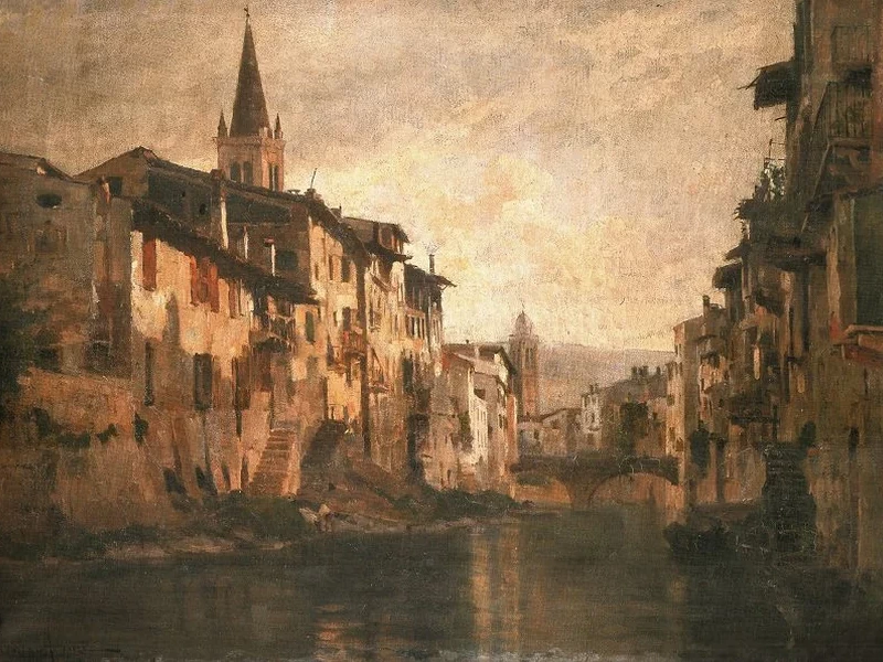 1850-Vittorio Avanzi - Canale dell'Acqua Morta, 1882 MuseoCastelvecchio